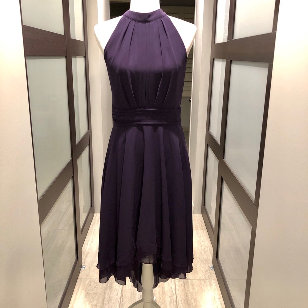 Halter Neck Dress High Low Evening Prom Dress